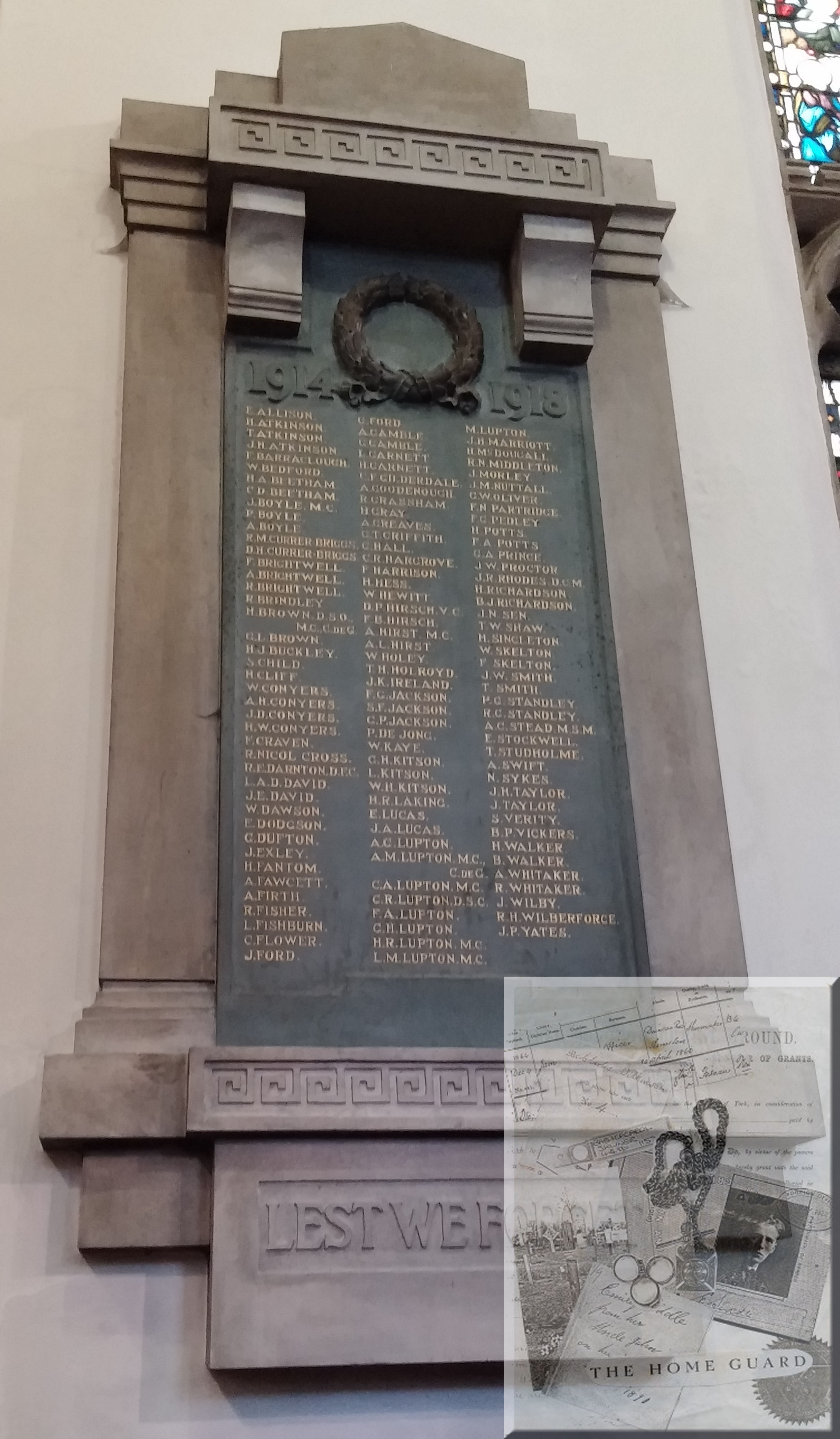 Mill Hill Unitarian Chapel World War 1 Hirsch and Fishburn